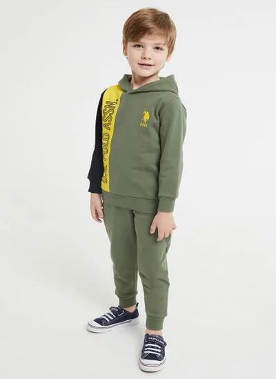 U.S. Polo Assn. U.S. Polo Assn. Boys Khaki Tracksuit Set