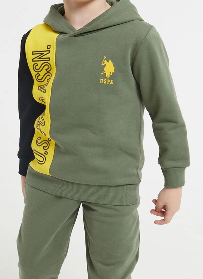 U.S. Polo Assn. U.S. Polo Assn. Boys Khaki Tracksuit Set