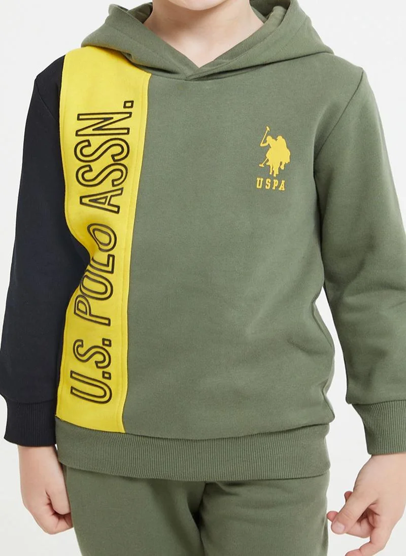U.S. Polo Assn. U.S. Polo Assn. Boys Khaki Tracksuit Set