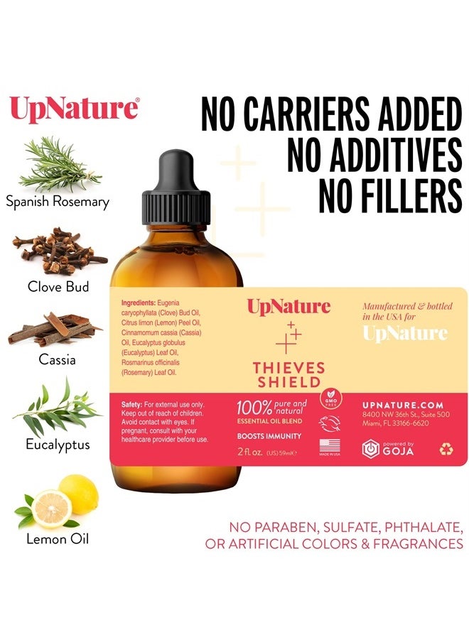 upnature - Thieves Shield Essential Oil - 2oz - Thief & Robbers Germ Fighter Protective Blend, Keep Your Immunity On Guard with Clove Oil & Cinnamon Essential Oil Therapeutic Grade - Image 1