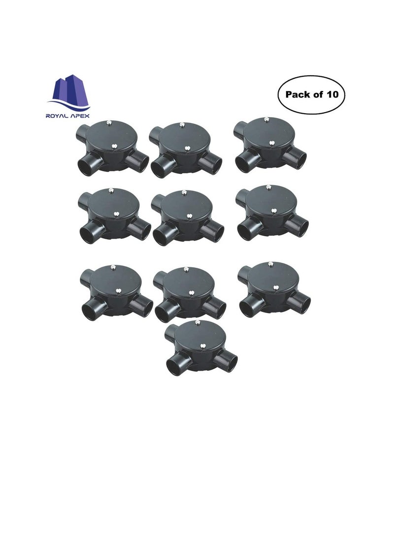PVC Electrical Conduit Pipe & Fittings for Indoor and Outdoor Electrical Wiring and Cabling (Pack of 10) (20mm, Junction 3 Way)  - Image 3