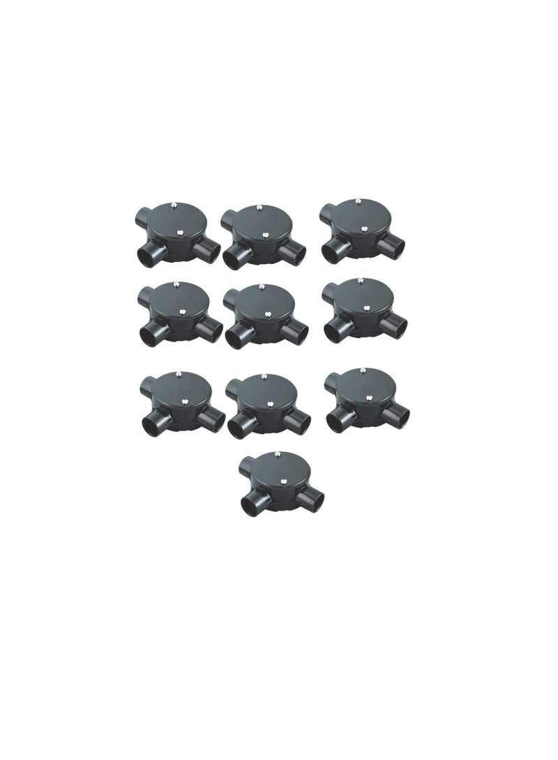 PVC Electrical Conduit Pipe & Fittings for Indoor and Outdoor Electrical Wiring and Cabling (Pack of 10) (20mm, Junction 3 Way)  - Image 1