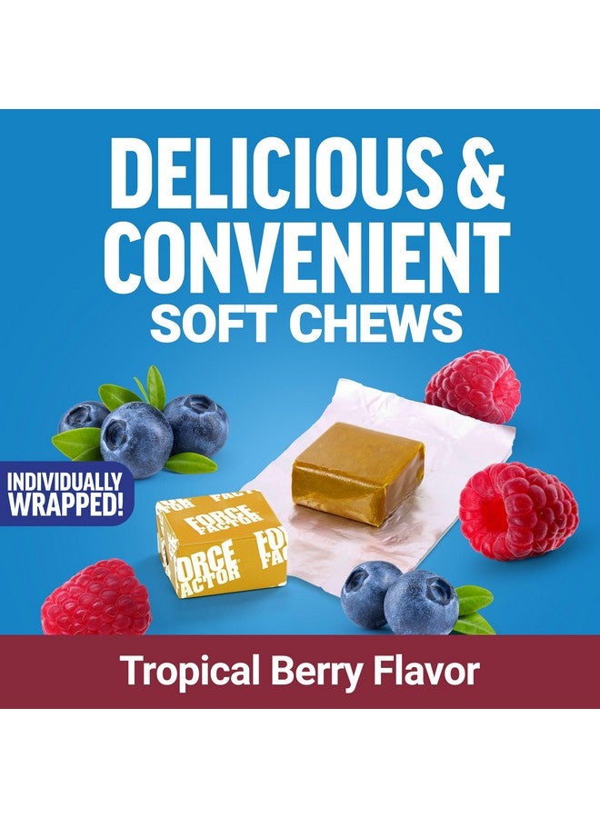 FORCE FACTOR Daily Relief Joint Support, Drug-Free Joint Formula with Boswellia, Turmeric, Ginger, Vitamin C and D for Mobility, Flexibility, and Cartilage Health, Tropical Berry, 30 Soft Chews - Image 5