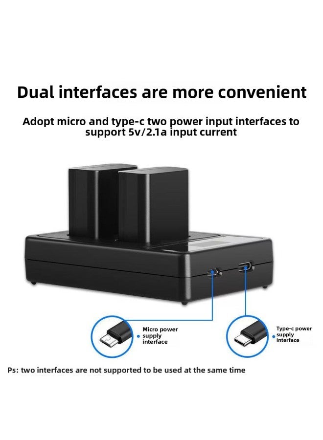 Suitable For Sony Np-Fw50 Fz100 Fm50 Bx1 F550 Camera Battery Charger Dual Charge Type-C-Standard Capacity:Np-bx1 Dual Charging - Image 3