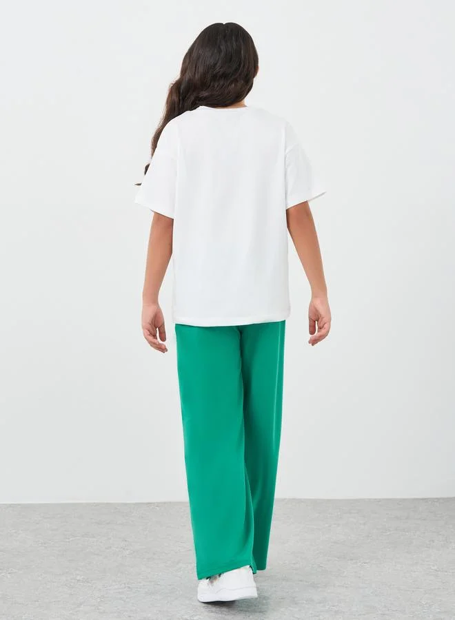 Styli Styli Heart Graphic Oversized T-Shirt and Shorts Set