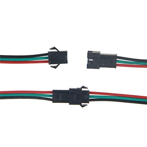 ALITOVE 20 Sets 3 Pin JST SM Male Female Plug LED Connector Cable 15cm 20awg Wire for WS2812B WS2812 WS2811 SK6812 SK6812-RGBW LED Strip Light - Image 3