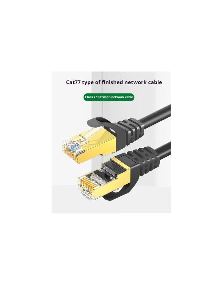 Generic 2M Cat 7 Ethernet cable, high-speed 10 Gigabit flat LAN cable, with RJ45 gold-plated connector, 10Gbps 600Mhz shielded Internet jumper, used for switches, routers, modems  - Image 1