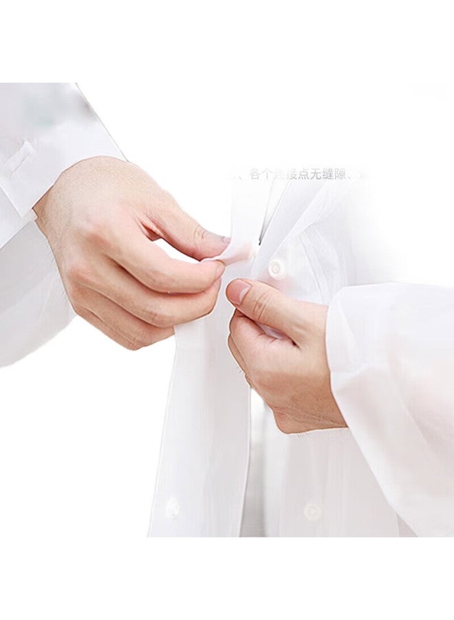 BWNK Adult Raincoat, Reusable Rain Poncho, Hiking Cycling Raincoat, Travel Transparent Portable Long Hooded Raincoat - Image 2