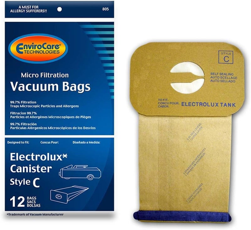 ENVIROCARE Generic EVC805 Vacuum Bag, 12, Gold Reliable daily use design - Image 1