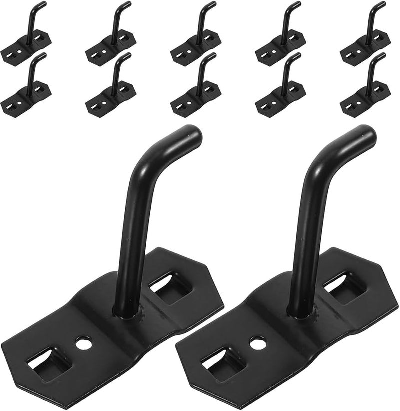 Black Pegboard Hooks 12pcs J Hooks For Hanging Jewelry Necklaces Keys Tools - Image 2