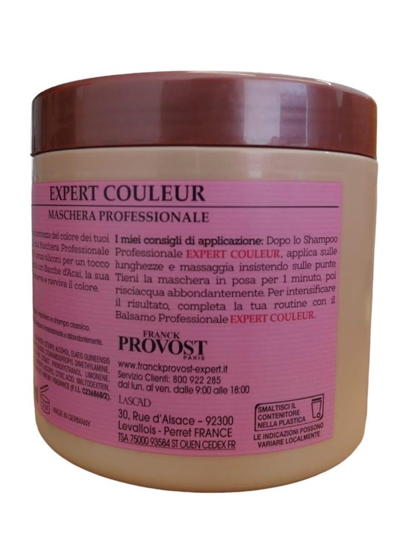Franck Provost - Maschera Professionale Expert Couleur, Maschera con Bacche D'Acai per Capelli Colorati e Trattati, 400 ml, Confezione da 1 (13.5 Fl Oz), Made in Italy [italian import], Pink - Image 1