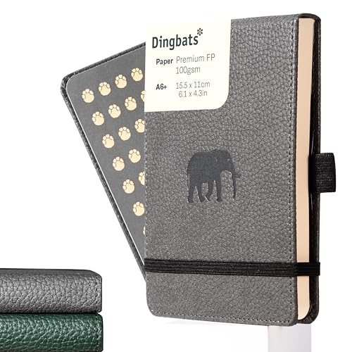Dingbats* Notebooks Dingbats* - Wildlife A6 Reporter Lined Small Notebook - PU Leather Hardcover for Work, Travel Journal - Pocket, Elastic Closure, Pen Holder, Bookmark - Image 1