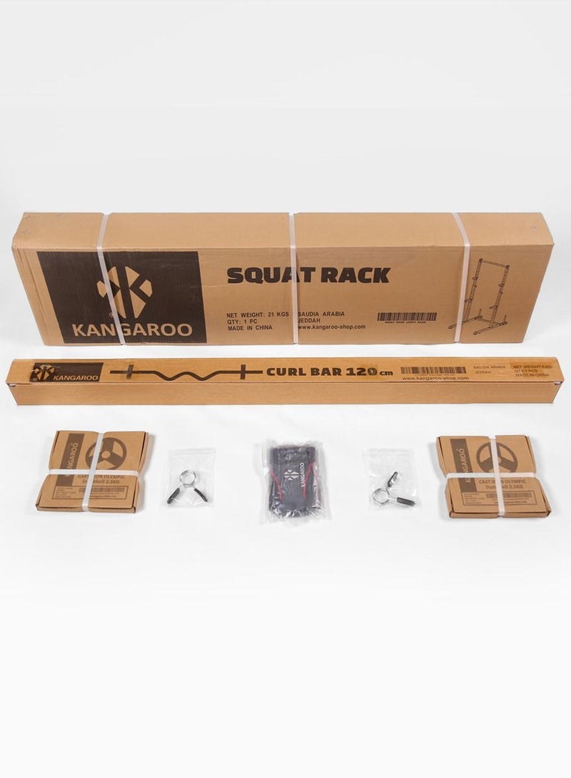 KANGAROO Squat Rack, Bar, 2 plates KANAGROO - Image 2