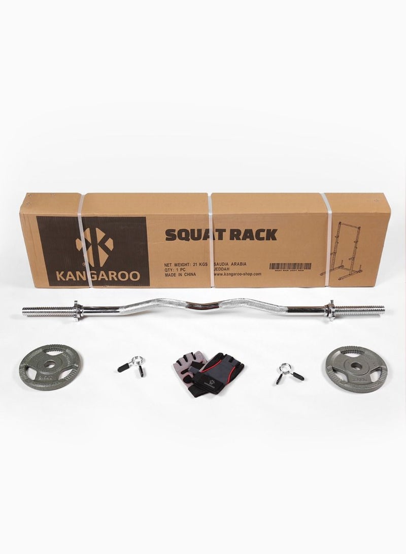 KANGAROO Squat Rack, Bar, 2 plates KANAGROO - Image 3