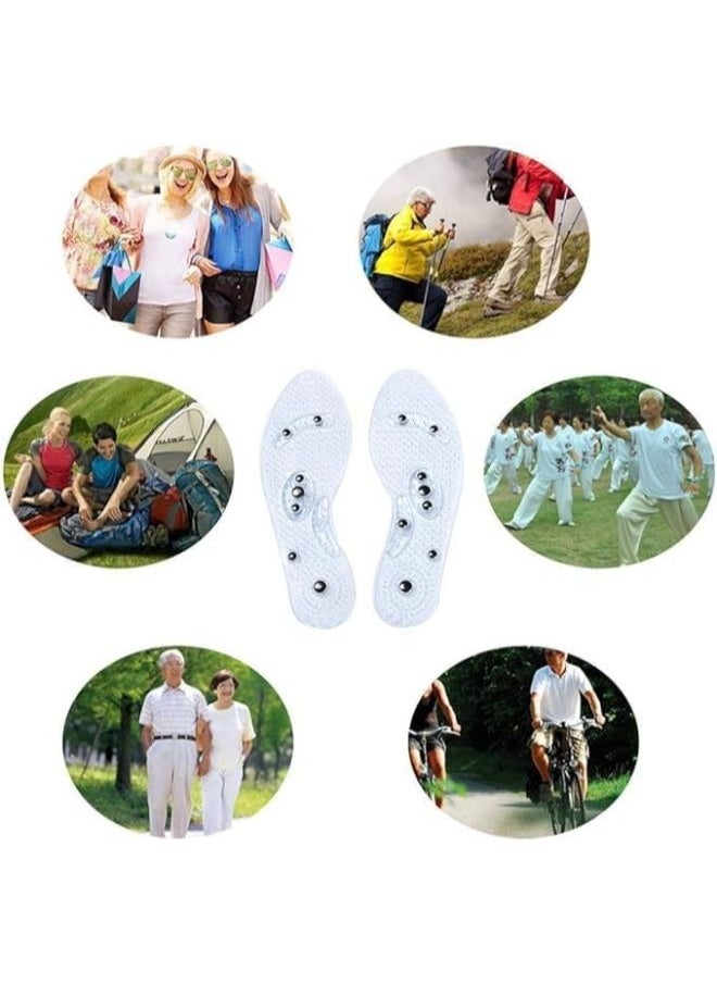 Generic - Magnetic Therapy Insoles Magnetic Massage Insoles Reflexology Foot Massage Relief Plantar Fasciitis Ventilation Shoes Washable and Cuttable Fits Men Women One Pair Size Unisex - Image 1