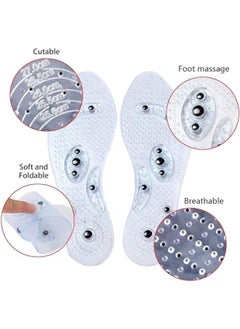 Generic Magnetic Therapy Insoles Magnetic Massage Insoles Reflexology Foot Massage Relief Plantar Fasciitis Ventilation Shoes Washable and Cuttable Fits Men Women One Pair Size Unisex  - Image 4