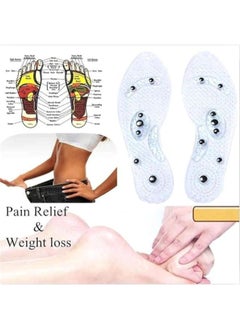 Generic Magnetic Therapy Insoles Magnetic Massage Insoles Reflexology Foot Massage Relief Plantar Fasciitis Ventilation Shoes Washable and Cuttable Fits Men Women One Pair Size Unisex  - Image 3