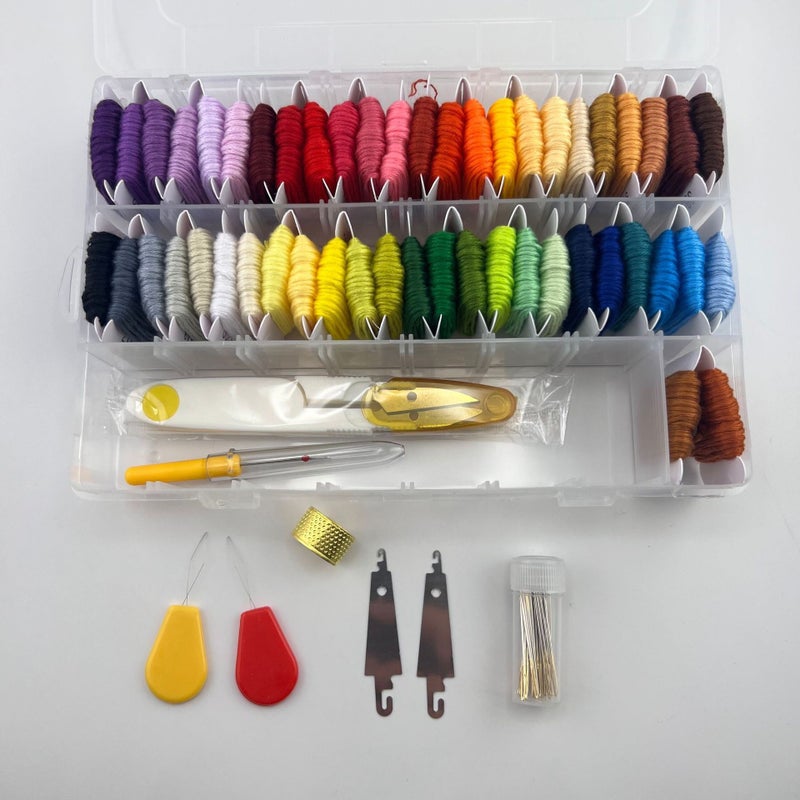 DMC Embroidery Floss Organizer, 50-100 Color Set, Eco Cotton 8m, 12 Card Pack 50 color box accessories * box packaging 