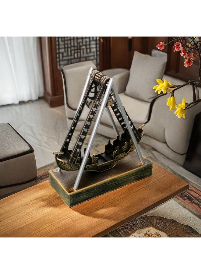 Creative Pirate Ship Perpetual Motion Device - Infuse Your Desk with Adventure Spirit  - Image 2
