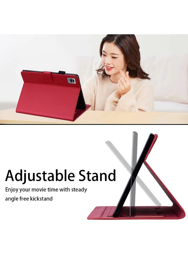 عام غطاء ريلمي باد ميني 8.7 - تصميم كرتوني لطيف قابل للطي، مقاوم للخدوش والصدمات مع حامل ذكي، غطاء واقي رفيع من PU الناعم مع حامل قلم وجيوب للبطاقات. - Image 4