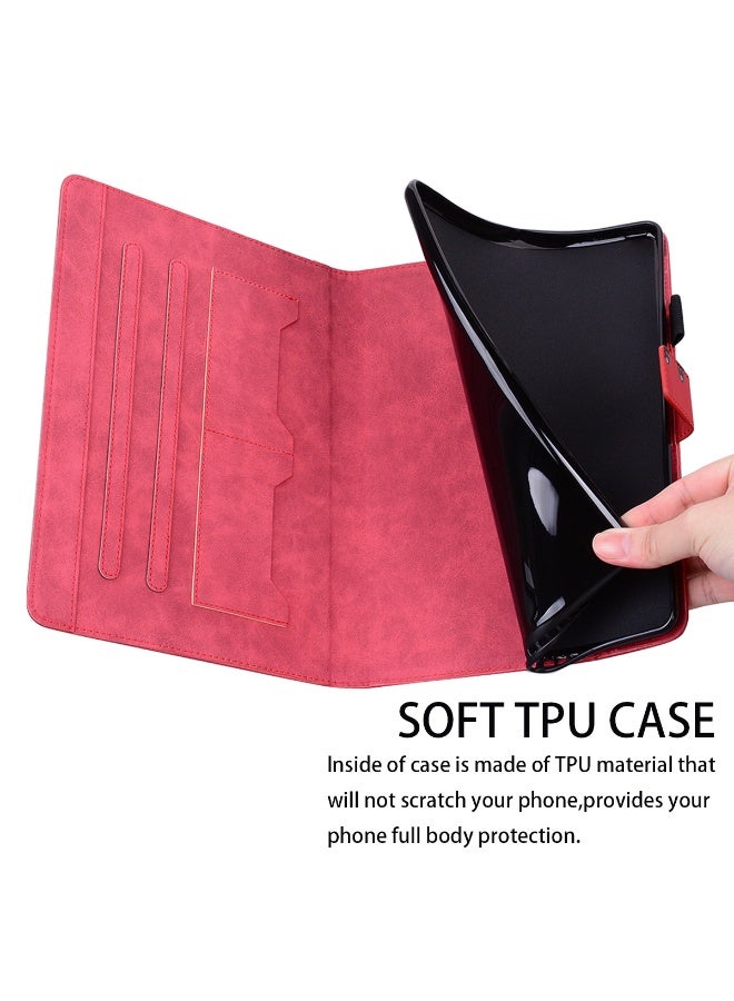 عام غطاء ريلمي باد ميني 8.7 - تصميم كرتوني لطيف قابل للطي، مقاوم للخدوش والصدمات مع حامل ذكي، غطاء واقي رفيع من PU الناعم مع حامل قلم وجيوب للبطاقات. - Image 2