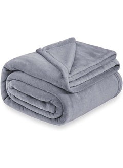 SKY-TOUCH SKY-TOUCH Twin Fleece Blanket : 270GSM Super Soft Lightweight Bed Blanket Plush Fuzzy Cozy Luxury Microfiber Throw Blanket for Home Office Dorm Bed Sofa Chair Couch Travel Camping (Grey 150 * 200cm)  - Image 1