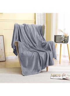 SKY-TOUCH SKY-TOUCH Twin Fleece Blanket : 270GSM Super Soft Lightweight Bed Blanket Plush Fuzzy Cozy Luxury Microfiber Throw Blanket for Home Office Dorm Bed Sofa Chair Couch Travel Camping (Grey 150 * 200cm)  - Image 3