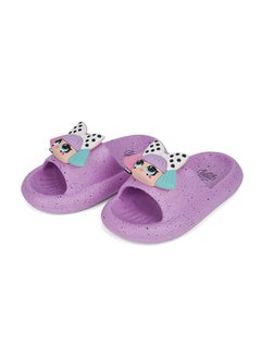 UrbanHaul UrbanHaul Girls Mga Lol Print Slip on Sliders For Kids Suitable for Daily Use :- Purple  - Image 1