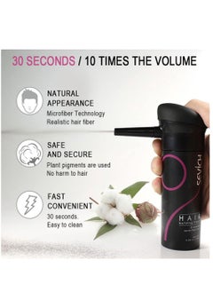 Sevich Hair Building Fibers Instant Remedy for Hair Loss Hair Fiber Powder For Thinning Hair & Bald Spots Hair Concealer Powder For Women & Men 25g (Black)  - Image 5