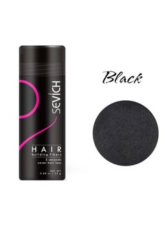 Sevich Hair Building Fibers Instant Remedy for Hair Loss Hair Fiber Powder For Thinning Hair & Bald Spots Hair Concealer Powder For Women & Men 25g (Black)  - Image 1