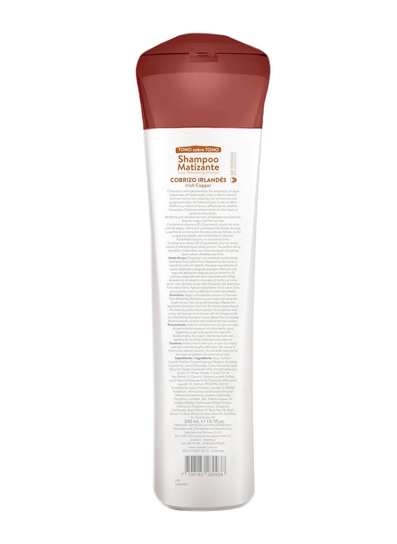 Naissant naissant Irish Copper Hair Toning Shampoo | Color Depositing | Refresh & Neutralize Brassy Tones | Paraben, Ammonia & Sulfate Free | Pro-Vitamin B5, Olive Oil & Honey (Cobrizo) 10.1 Fl Oz  - Image 2