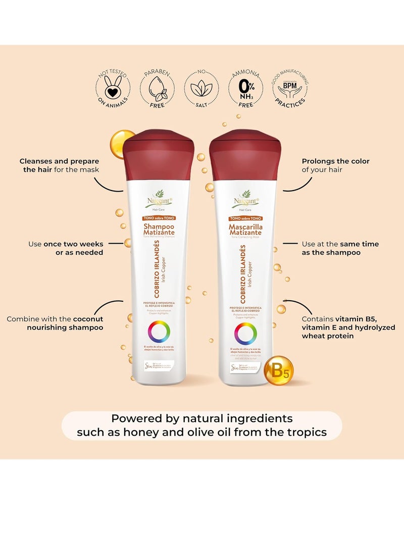 Naissant naissant Irish Copper Hair Toning Shampoo | Color Depositing | Refresh & Neutralize Brassy Tones | Paraben, Ammonia & Sulfate Free | Pro-Vitamin B5, Olive Oil & Honey (Cobrizo) 10.1 Fl Oz  - Image 3