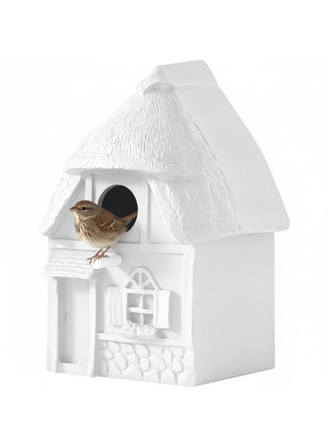 CEDAR ALPHA Water Proof Window View Bird House for Outside with 3 Powerful Hooks,Vinyl Birdhouse for Viewing Inside,10 Years Performance - Image 1