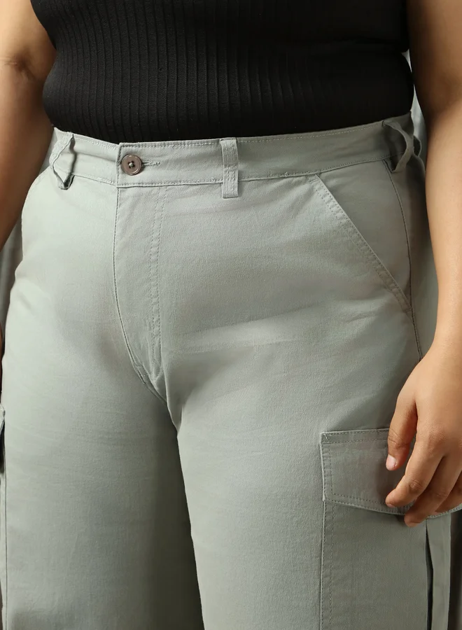 HIGH STAR HIGH STAR Plus Size High Rise Regular Fit Trousers