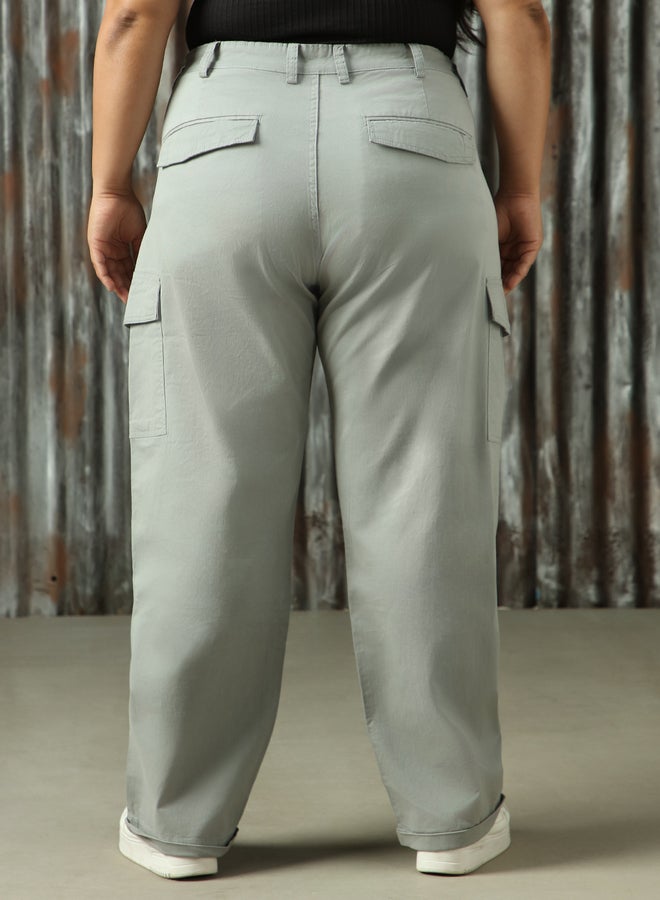 هاي ستار بنطلون هاي ستار بقصة عادية وخصر مرتفع للمقاسات الكبيرة - Image 3