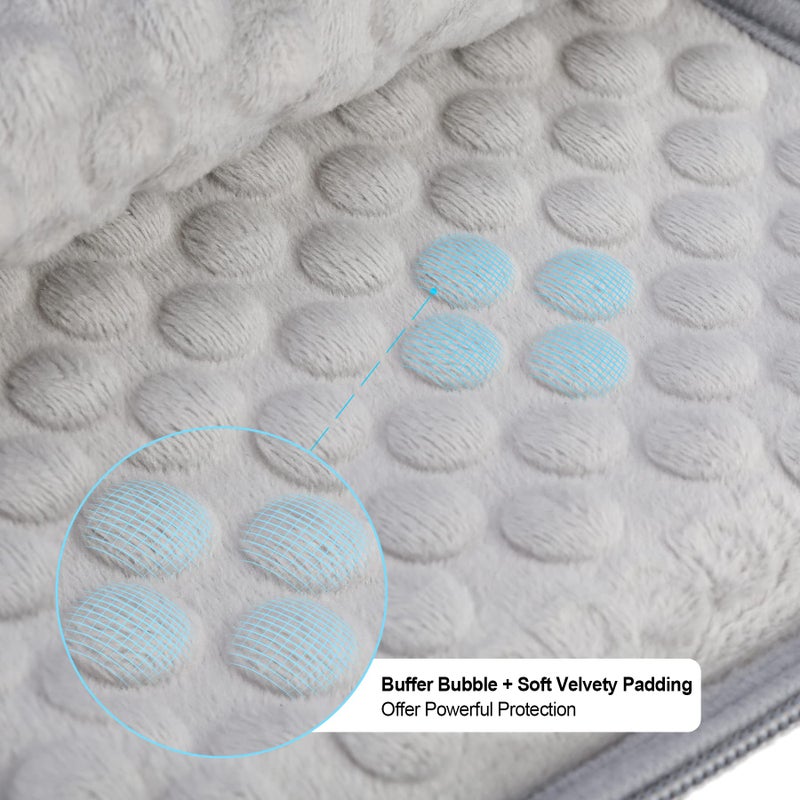 Lacdo iPad Mini 7 Sleeve, iPad Mini Case Bag, Tablet Sleeve Case for iPad Mini 7 (A17 Pro)/6/5/4/3/2, Samsung Galaxy Tab A7 Lite 8.7"/Galaxy Tab A 8.0" Protective Tablet Bag Water Repellent, Dark Gray - Image 2