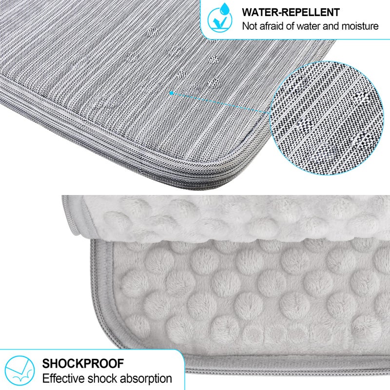 Lacdo iPad Mini 7 Sleeve, iPad Mini Case Bag, Tablet Sleeve Case for iPad Mini 7 (A17 Pro)/6/5/4/3/2, Samsung Galaxy Tab A7 Lite 8.7"/Galaxy Tab A 8.0" Protective Tablet Bag Water Repellent, Dark Gray - Image 3