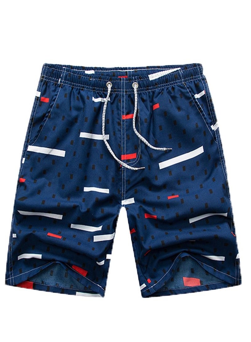 1-Piece Men Swim Beach Shorts Quick Dry Swimming Trunks Drawstring Surfing Board Shorts Loose Boxers Short Pants  - Image 1