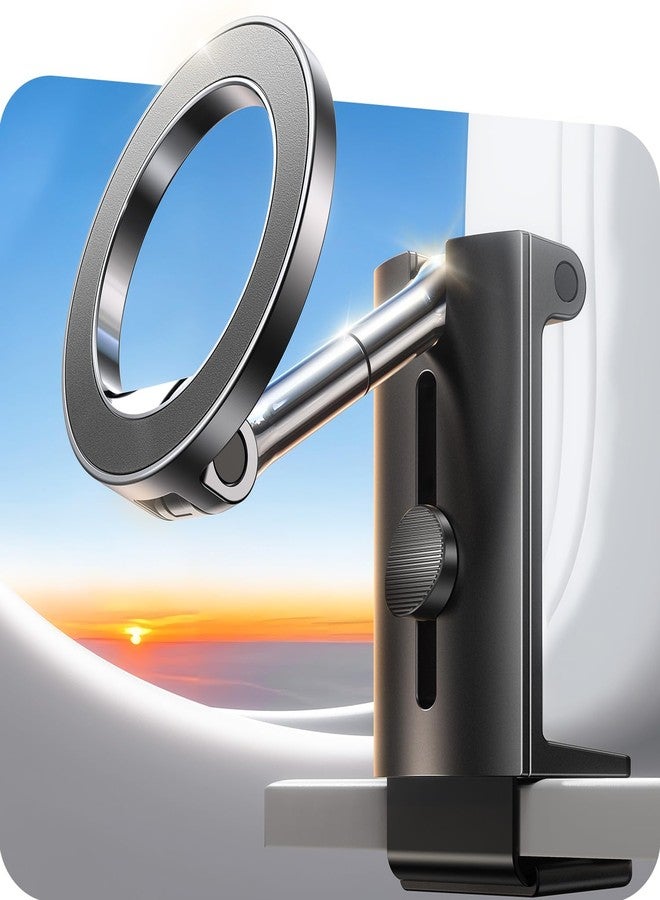 Coolpow for Magsafe Airplane Phone Holder Mount【Strong Magnet】Airplane Travel Essentials Plane Phone Holder Long Flight Essentials,Universal Cell Phone Stand Desk Mounts for iPhone 16 15 Pro Max 14 13 - Image 1