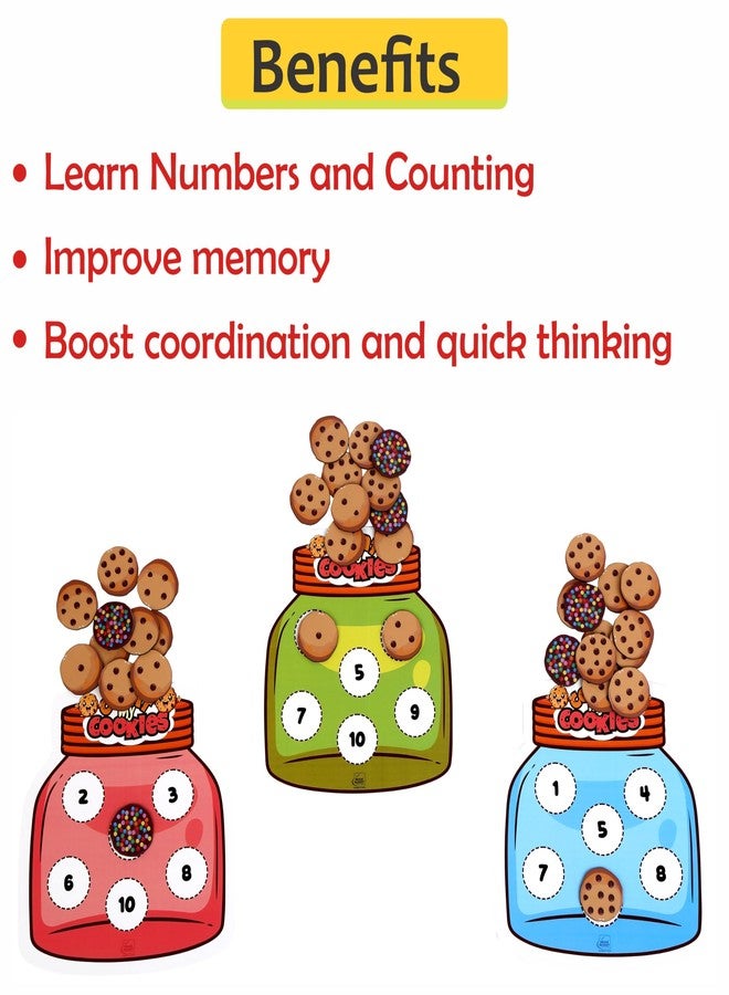 BRAIN BASKET Count My Cookies – Educational Mind & Brain Game for Kids 2-8 Years, Counting Memory Puzzle, Wooden Toy for Early Math Skills| Puzzle & Scrabble Game for Kids - Image 3