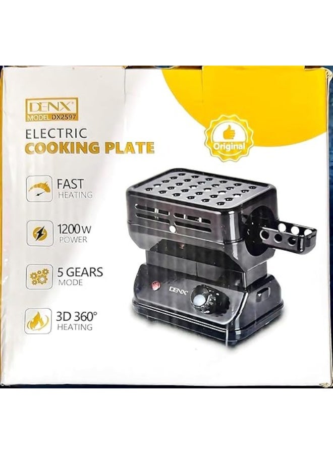 Denx Multifunctional Electric Charcoal Starter with Removable Handle, Suitable for Igniting Charcoal, Preparing Coffee and Tea, and Heating Food - Image 2