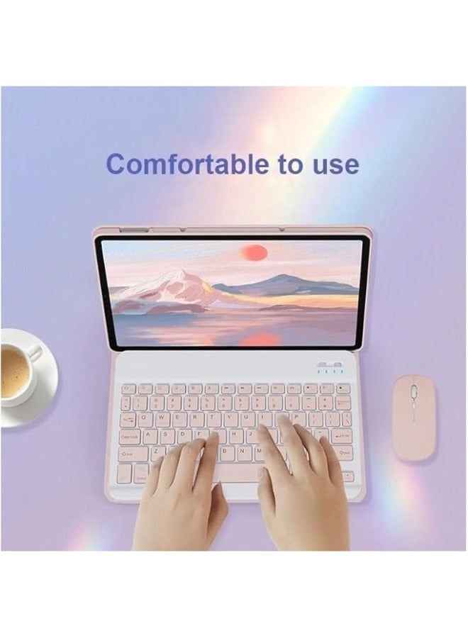 General Backlit Keyboard Case Compatible with Lenovo Xiaoxin Pad 2024 Case 11Inch, Detachable Wireless Keyboard Slim Leather Smart Cover with Mouse  - Image 2