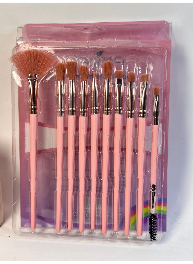 maya accessories Professional Makeup Brush Set for Flawless Makeup Application 10PCS may vary color - Image 3
