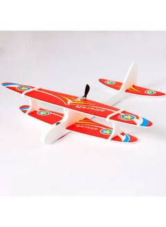 USB Charging Electric Hand Throwing Foam Aircraft Children's Assembled Biplane Glider Boys Outdoor Model Plays Source-Color:Wright Double Wing No. 3 (with Lights)-Specifications:Four Frames (color Remarks) Will Be Sent Randomly Without Remarks