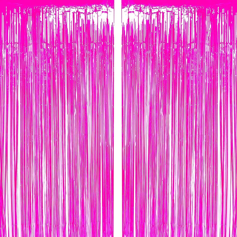 3A Featuretail Pink Foil Curtain Pack of 2 for Birthday, Anniversary, Wedding and Bachelorette Decoration (2) - Image 5