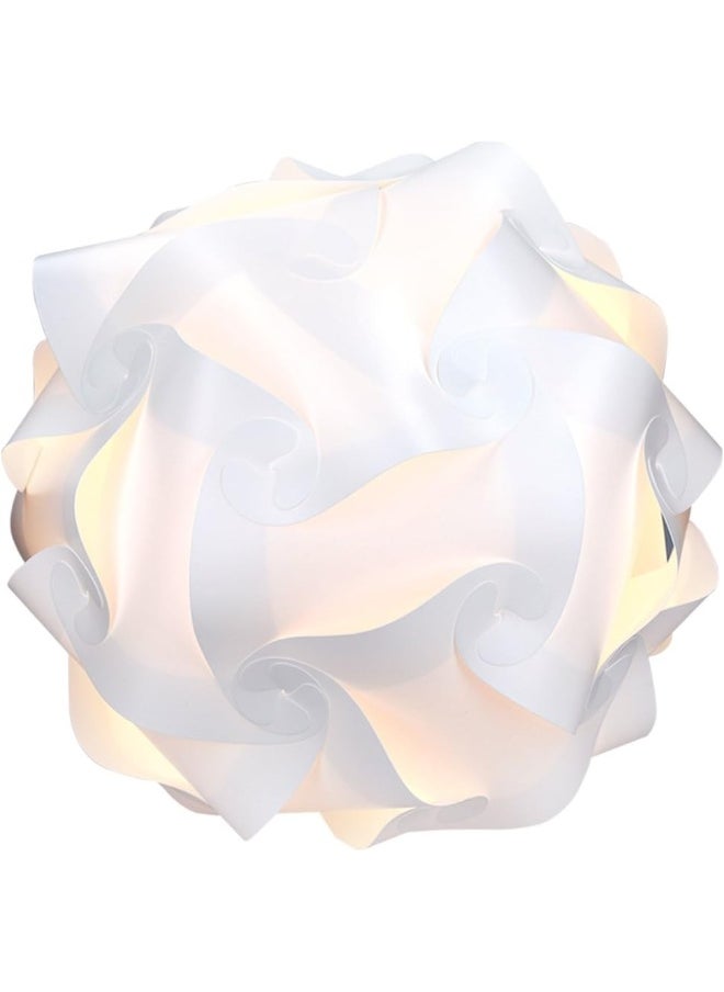 kwmobile kwmobile DIY Puzzle Lampshade – Ceiling Light Pendant Light Shade Parts – Jigsaw Puzzle Lamp Min. 15 Designs Diameter Approx. 20 cm – Size S in White  - Image 1