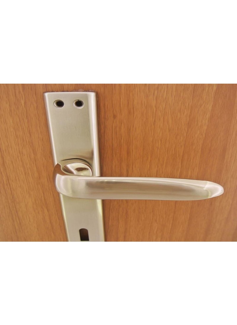 Oslo Nickel Satin Mirrored Door Handle Room  - Image 3