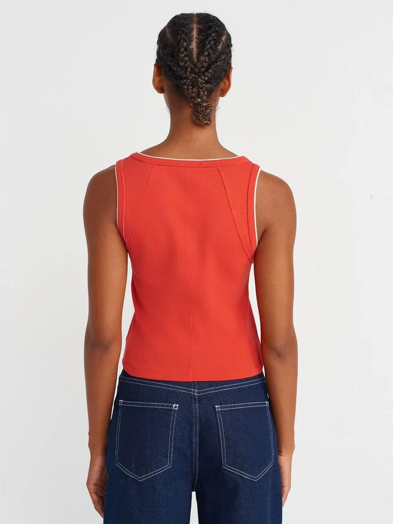 ديلفين DILVIN Women's Ribbed Cotton Cami Blouse