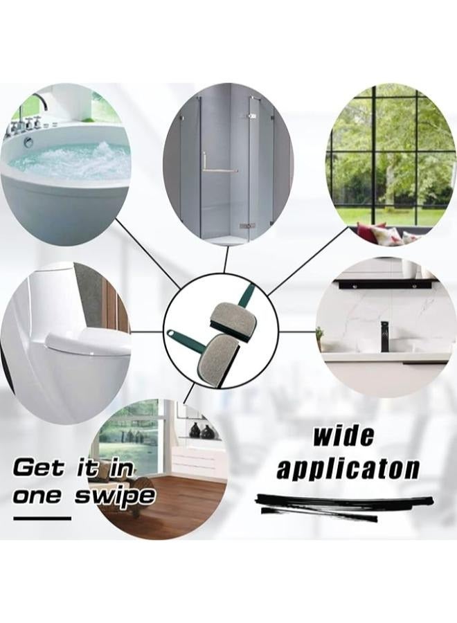 Executive LLC Professional Window Cleaner 2-in-1 Cleaning Tool for Shower Bathroom Mirror Glass Cleaning Tiles (Green) - Image 2