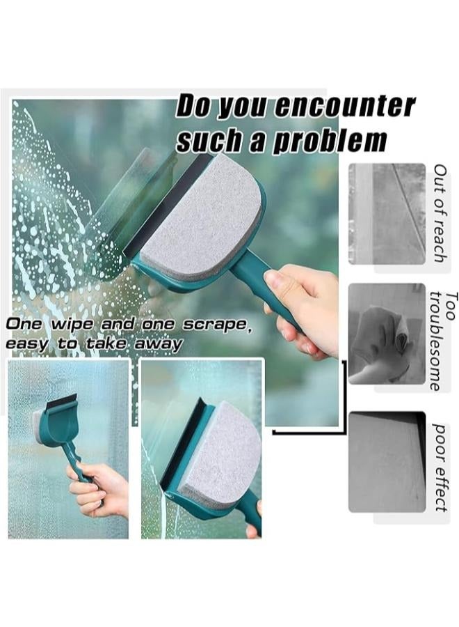 Executive LLC Professional Window Cleaner 2-in-1 Cleaning Tool for Shower Bathroom Mirror Glass Cleaning Tiles (Green) - Image 3
